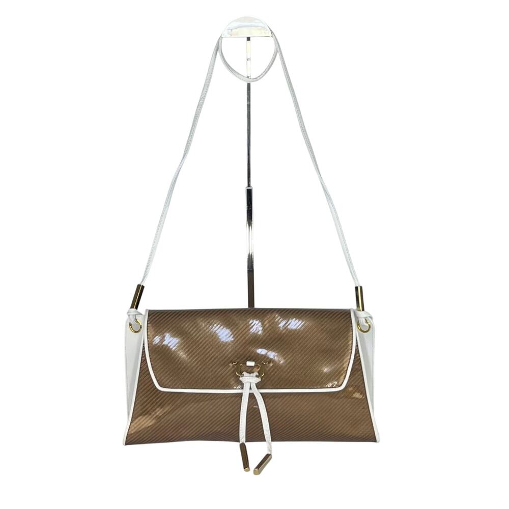 Vintage Noa Vinyl Leather Envelope Shoulder Handbag